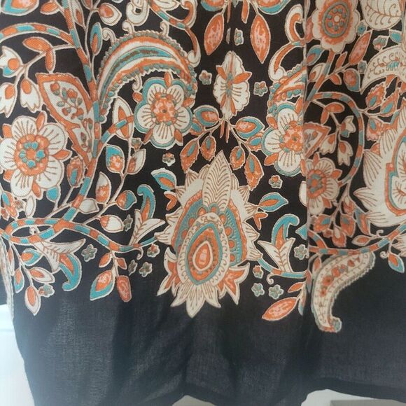 Tantrums Paisley Dress 100% rayon made in India Fall colors thanksgiving - Picture 3 of 8